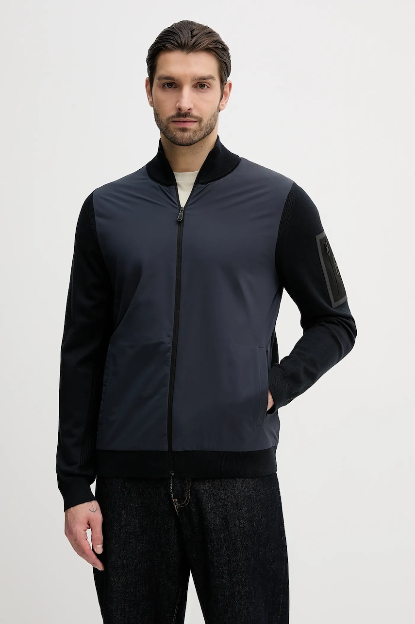 BOSS Green cardigan din amestec de lână KN_Momentum-X HY