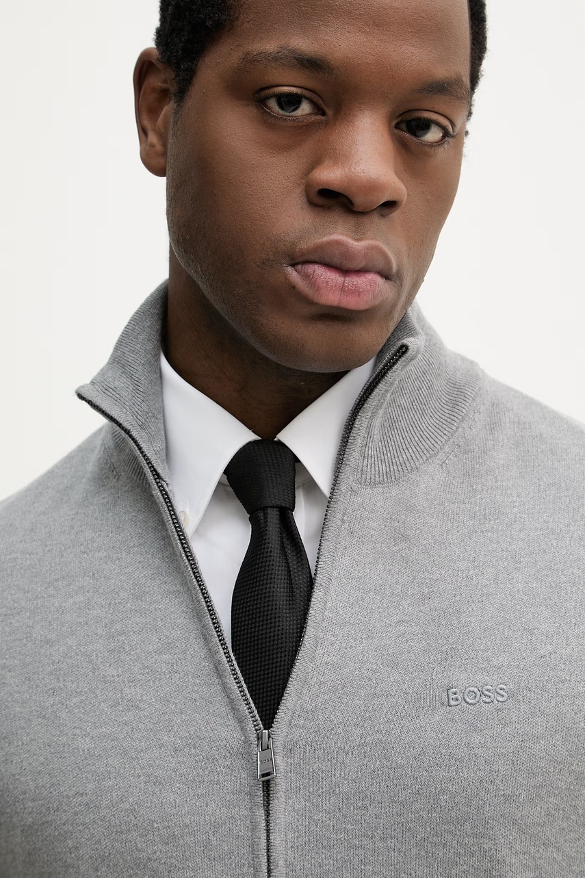 Bavlněný kardigan BOSS Upalano-L (obrázek 4)