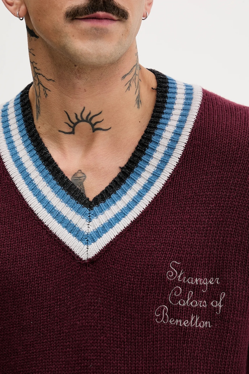 Sveter s prímesou vlny United Colors of Benetton x Stranger Things