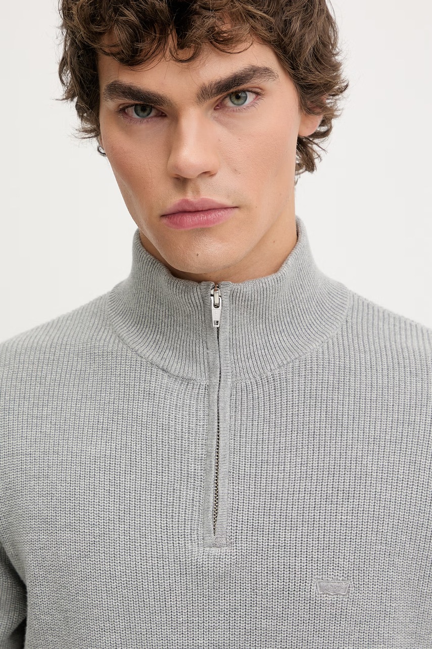 Bavlněný svetr Levi's LIGHTWEIGHT HM QUARTER ZIP (obrázek 4)
