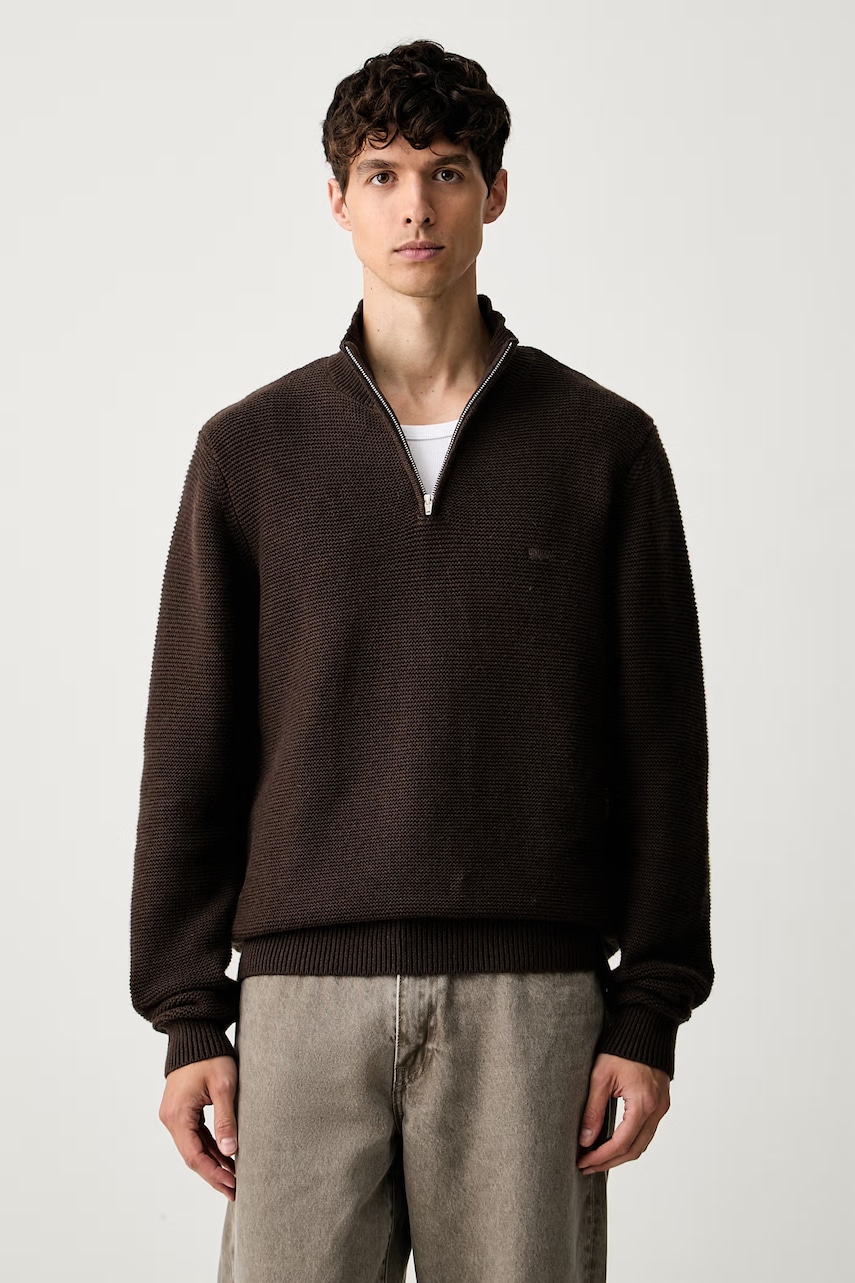 Levi's sweter męski z dodatkiem wełny LIGHTWEIGHT HM QUARTER ZIP