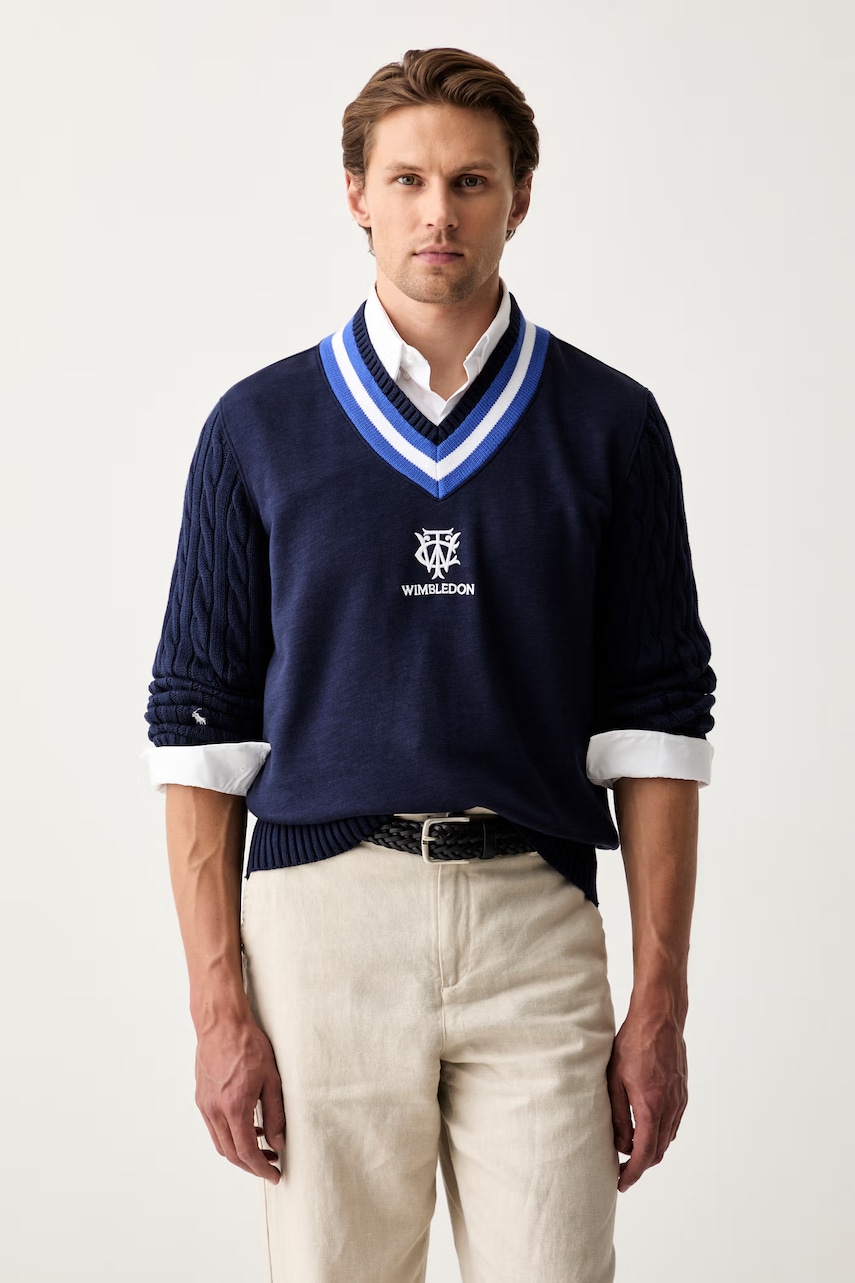 Polo Ralph Lauren pulover pentru bărbați din bumbac Wimbledon
