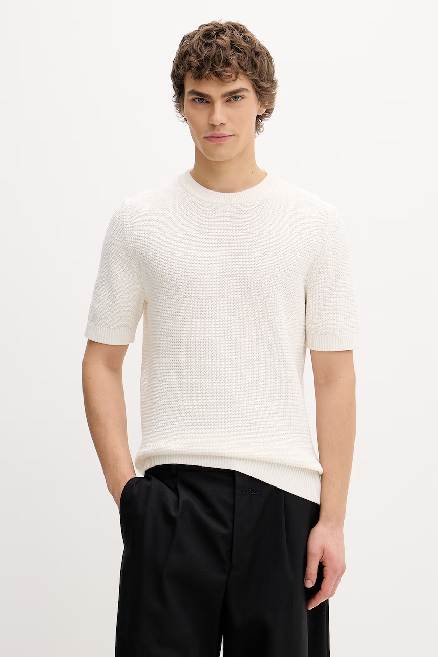 HUGO Πουλόβερ Ανδρικό βαμβακερό Saffon