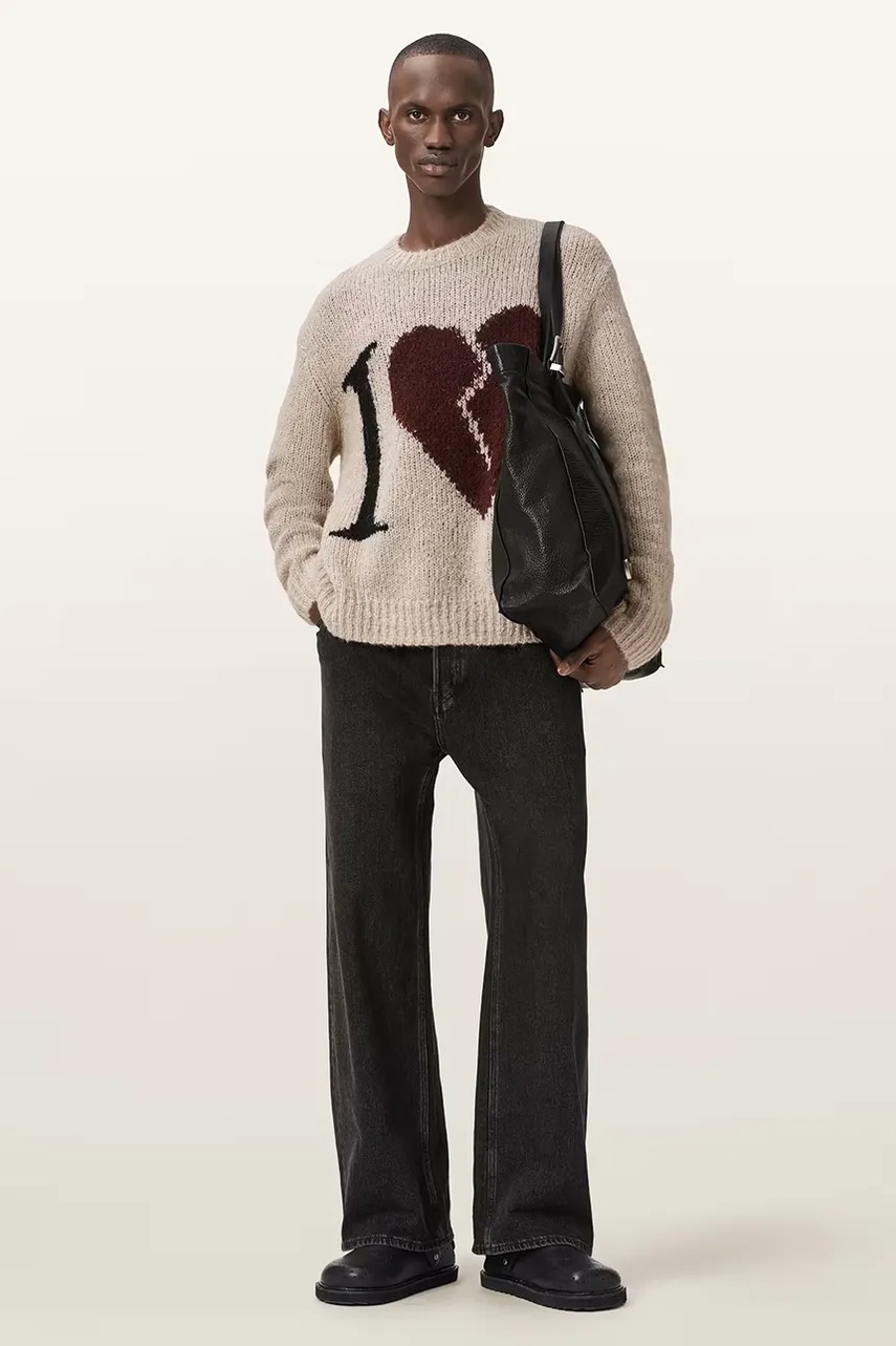AllSaints sveter pánsky vlnený LOVER KNIT