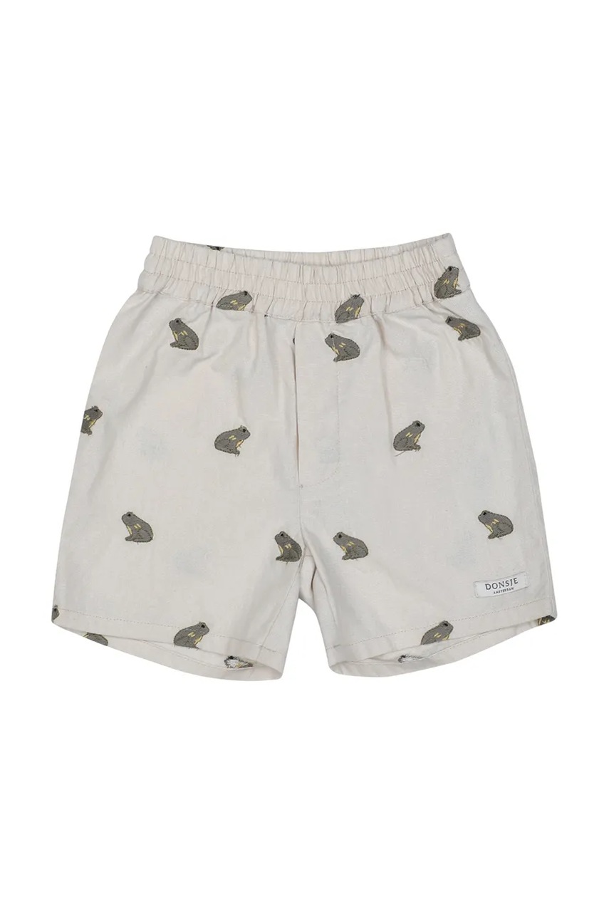 Šortky s přídavkem lnu Donsje Olivier Shorts Frogs
