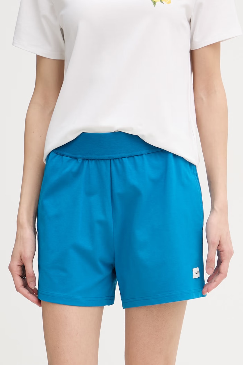 HUGO šortky dámské s bavlnou SIGNATURE_SHORT