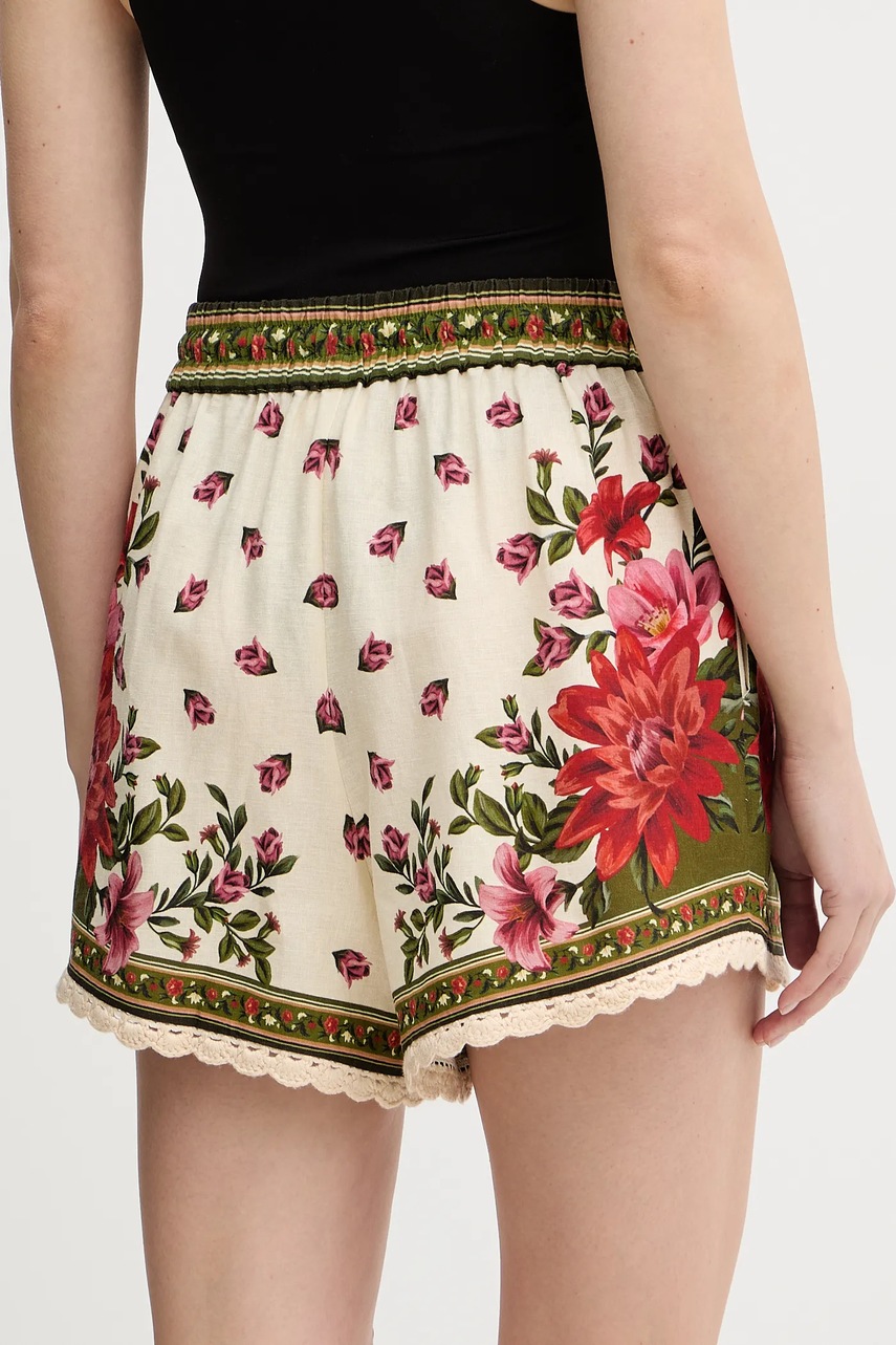 Σορτς με προσθήκη λινού Farm Rio χρώμα: μπεζ, 344170 φωτογραφία