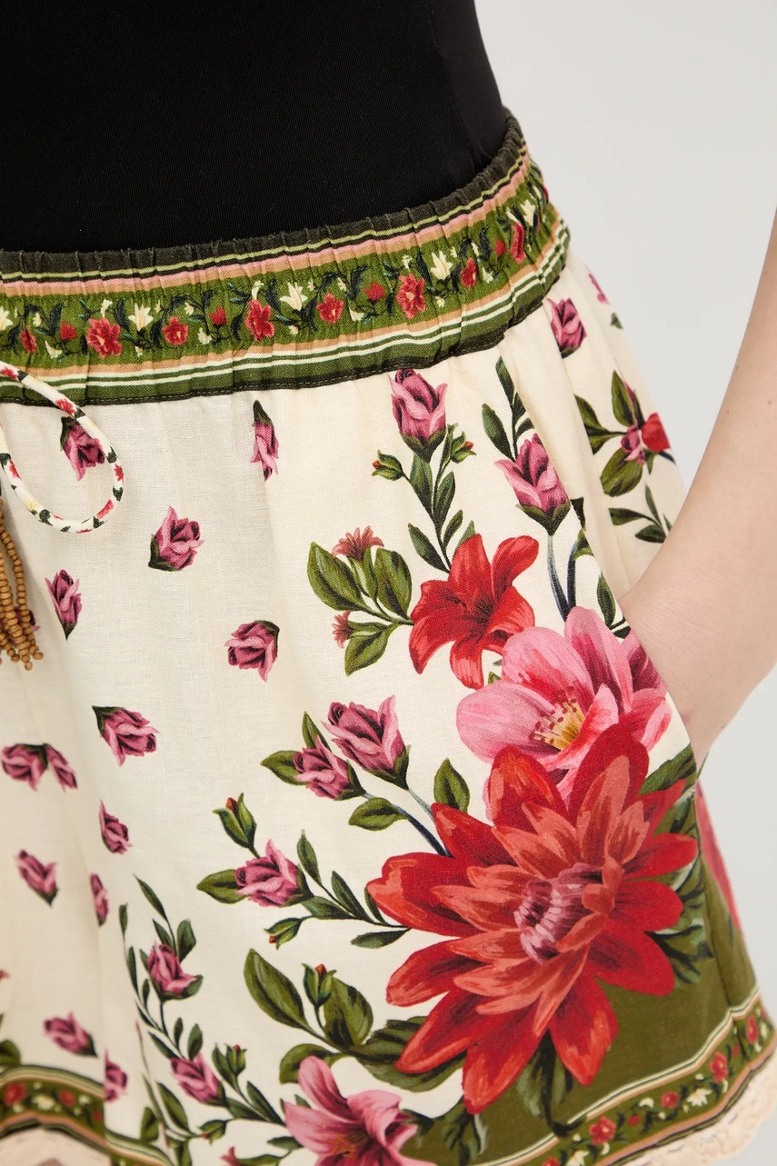 Σορτς με προσθήκη λινού Farm Rio χρώμα: μπεζ, 344170 φωτογραφία