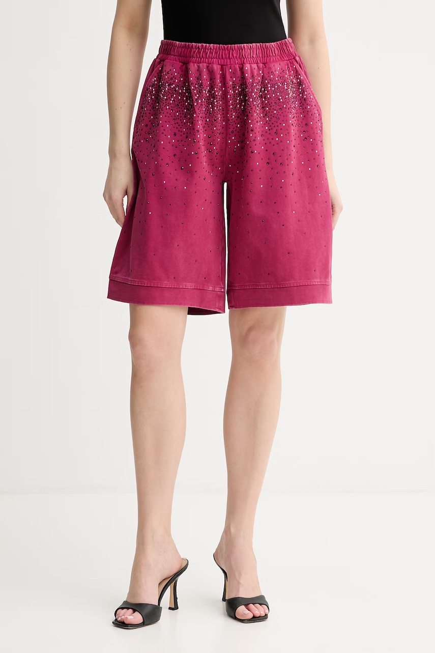 Liu Jo pantaloni scurți de trening pentru femei, din bumbac