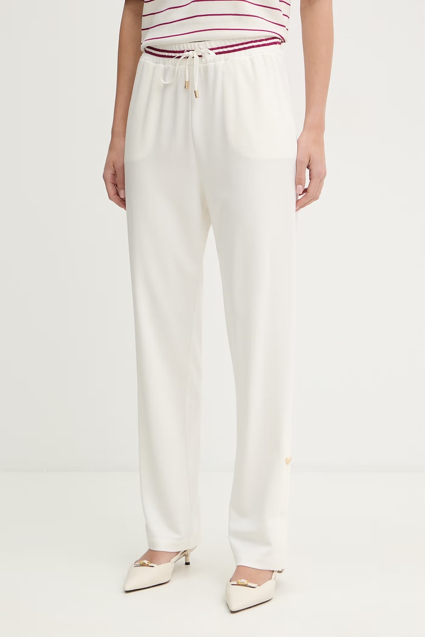 Γυναικεία υφασμάτινα παντελόνια liu jo σε μπεζ