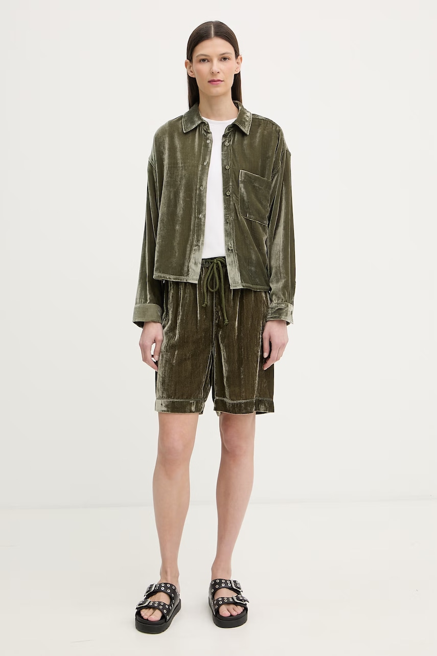 American Vintage teplákové šortky dámské velurové