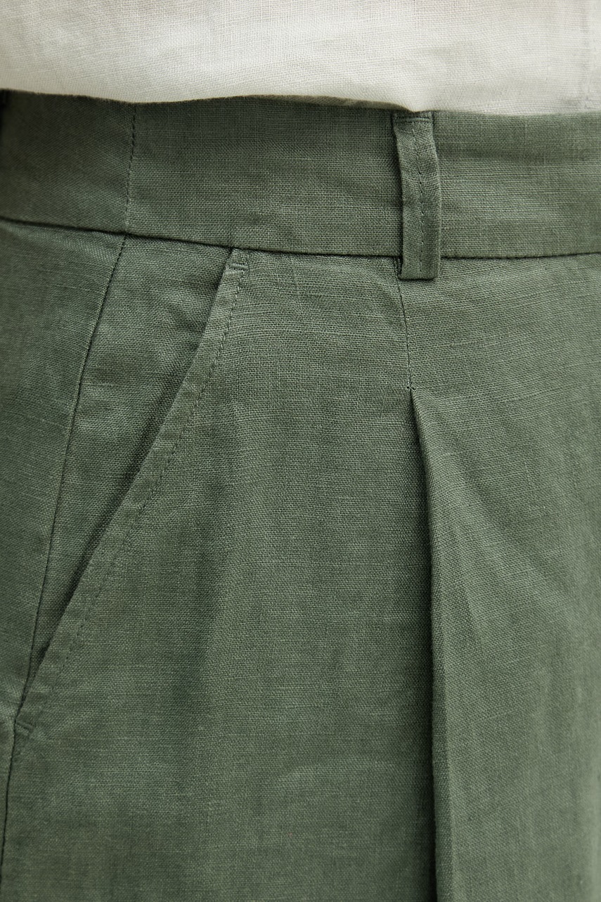 United Colors of Benetton šortky dámske ľanové