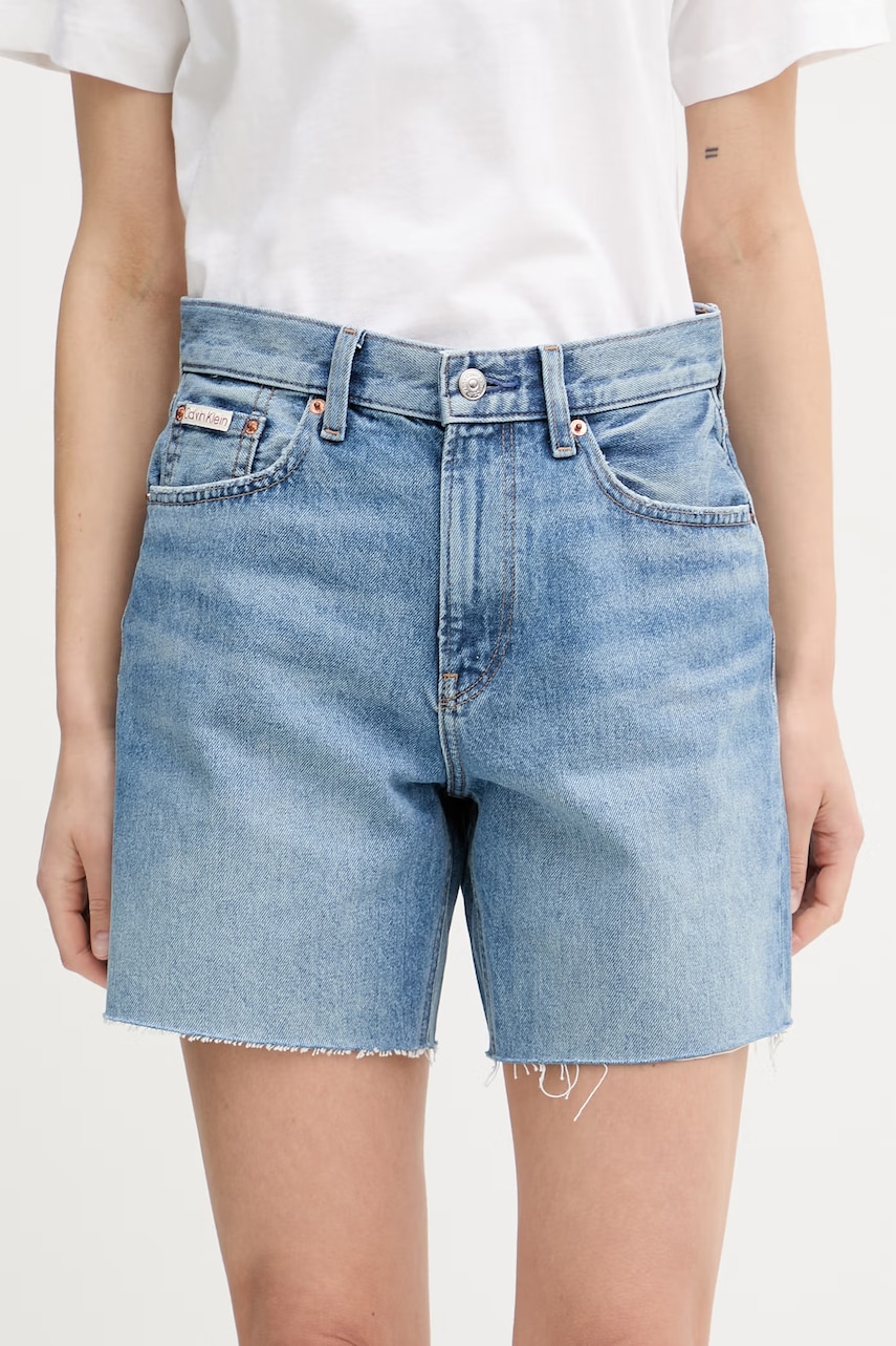 Calvin Klein Jeans szorty damskie bawełniane