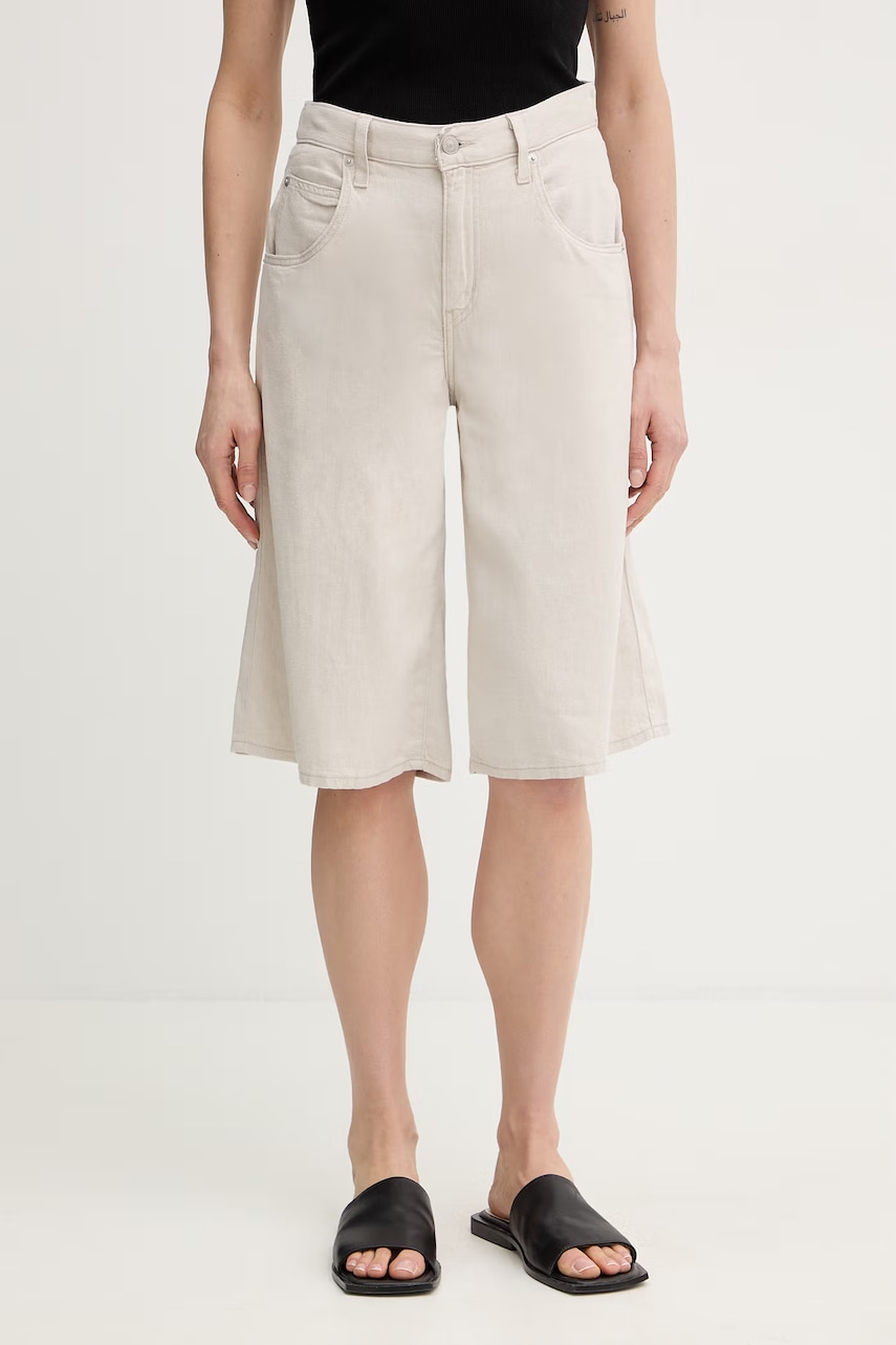 Levi's Σορτς γυναικεία λινά SUPER BAGGY LONG