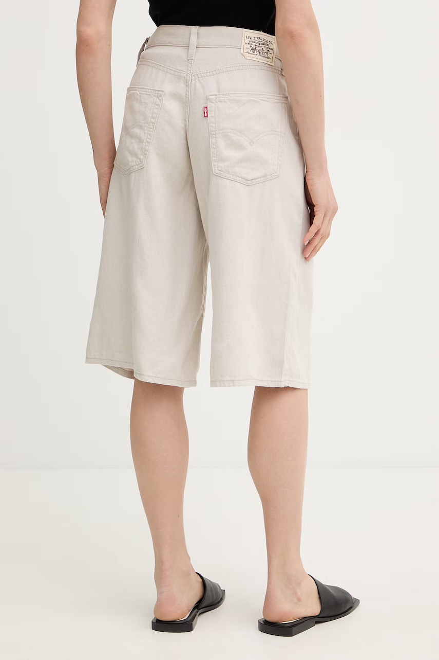 Levi's šortky dámske ľanové SUPER BAGGY LONG