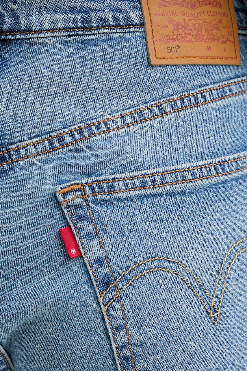 Levi's šortky dámske rifľové 501® MID THIGH