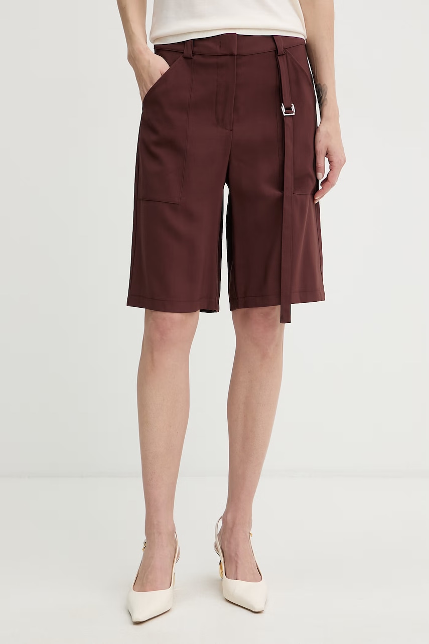 Patrizia Pepe pantaloni scurți eleganți de damă din vâscoză