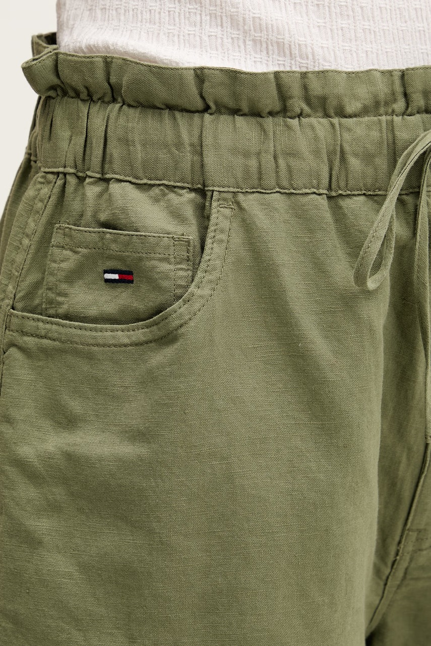 Tommy Jeans šortky dámske s ľanom