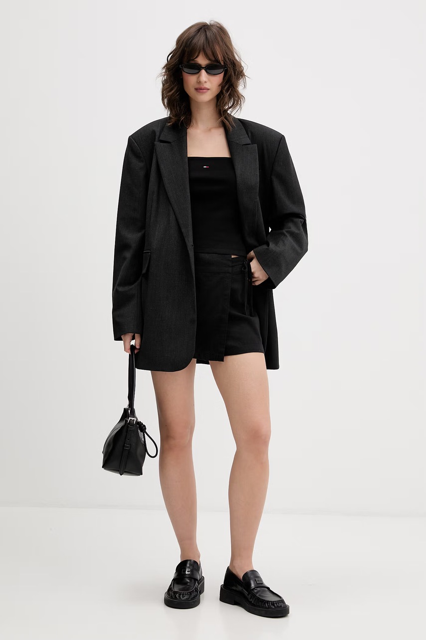 Tommy Jeans culottes dámske s ľanom