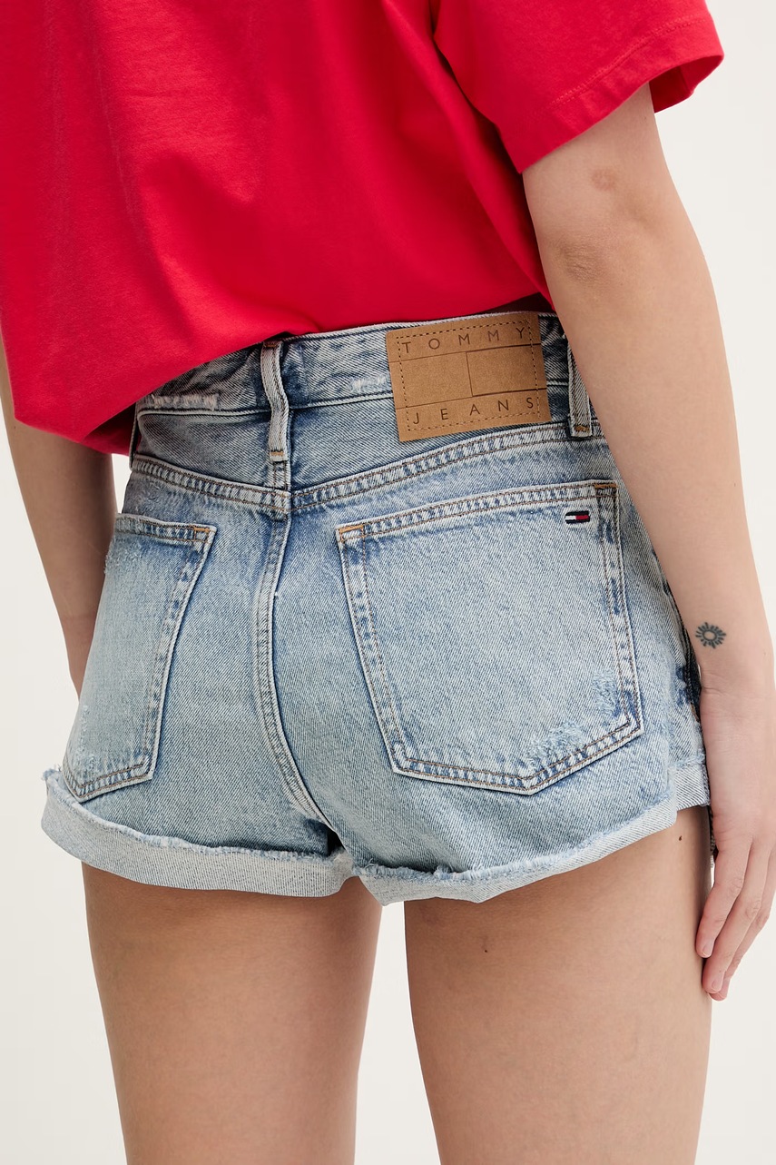 Tommy Jeans šortky dámske rifľové