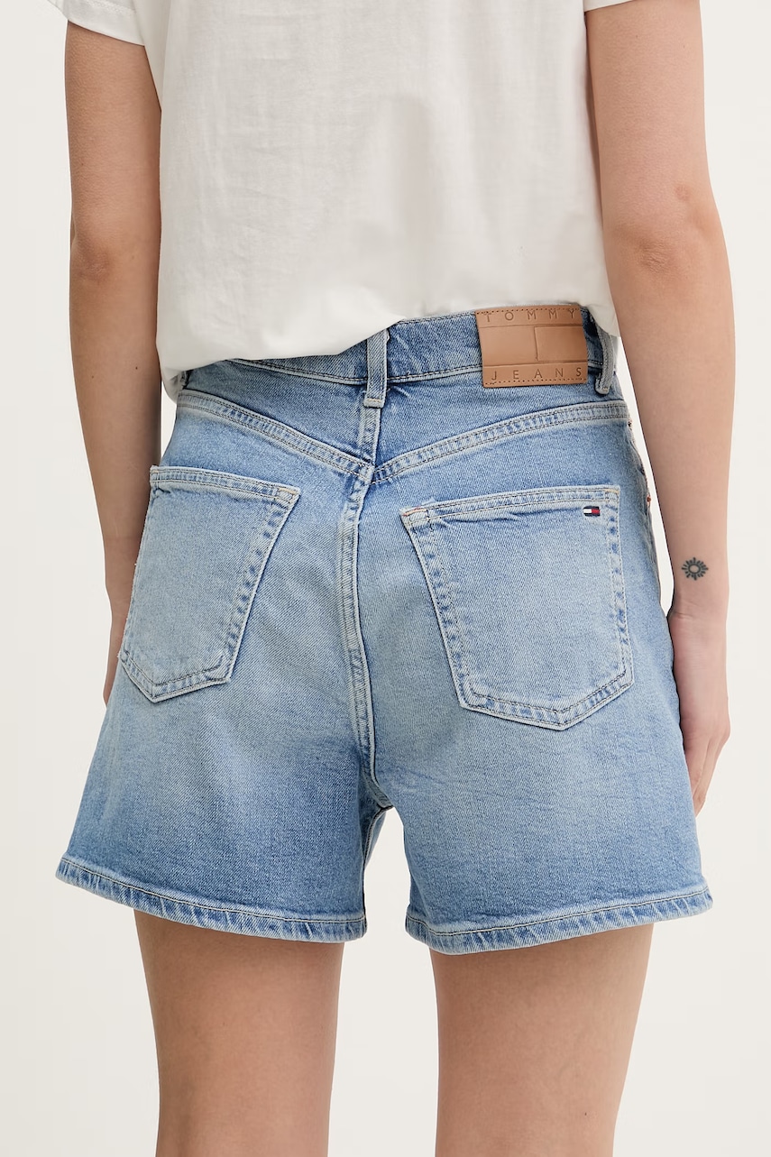 Tommy Jeans šortky dámske rifľové