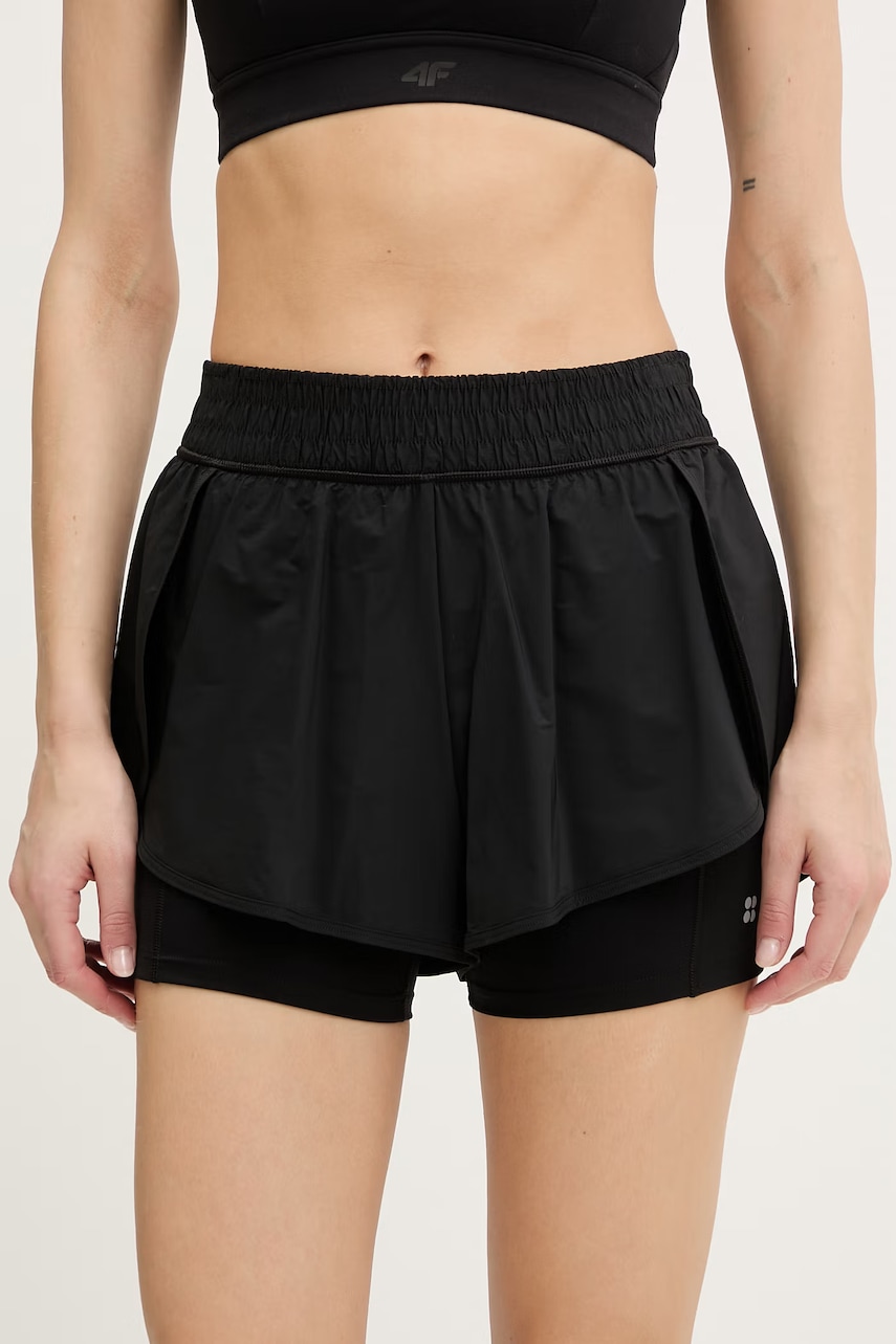 Sweaty Betty szorty sportowe damskie Get Set czarne high waist SB10172