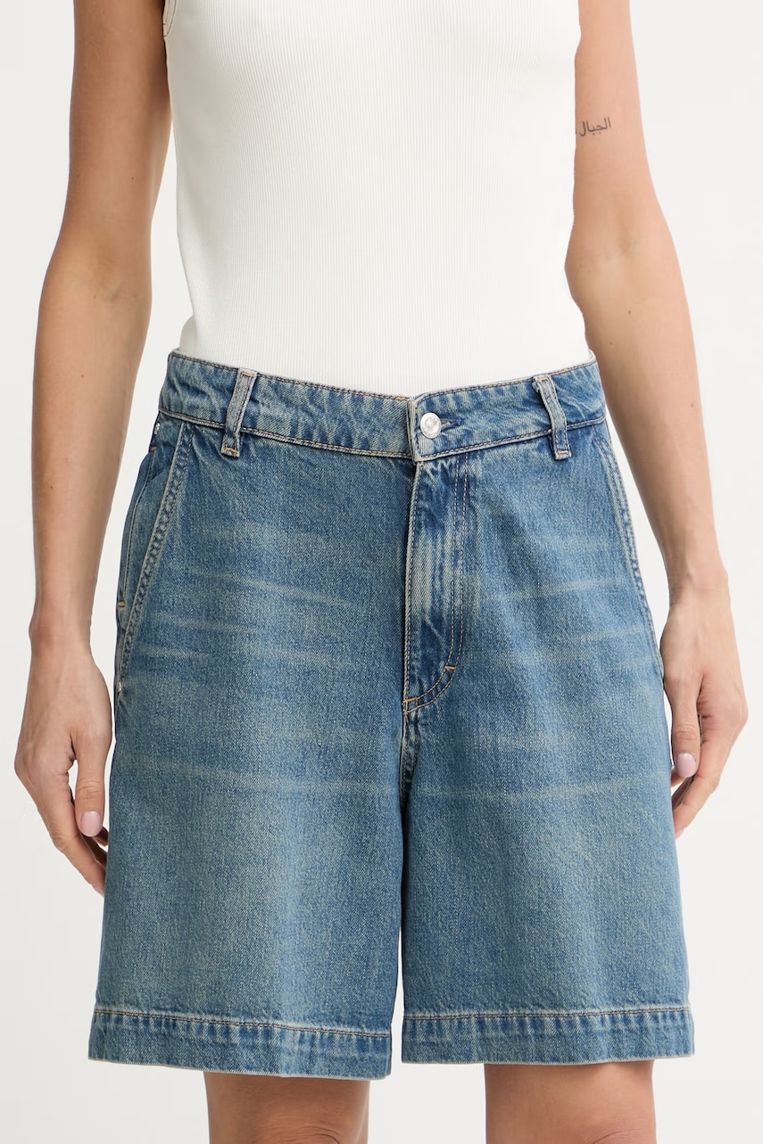 BOSS pantaloni scurți pentru femei, din denim ALLEXY DENIM SHORT