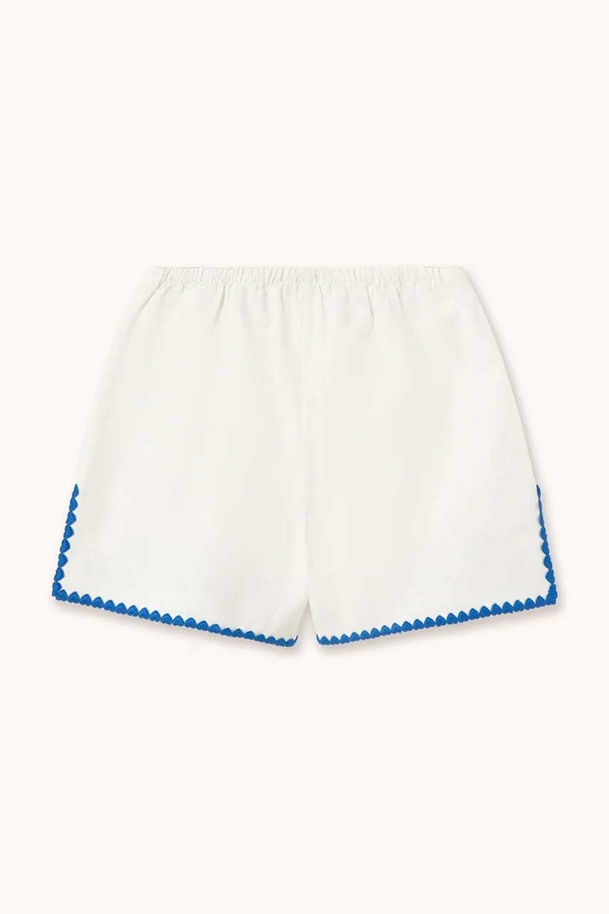 Detské šortky s prímesou ľanu Tinycottons SWANS LINEN SHORTS