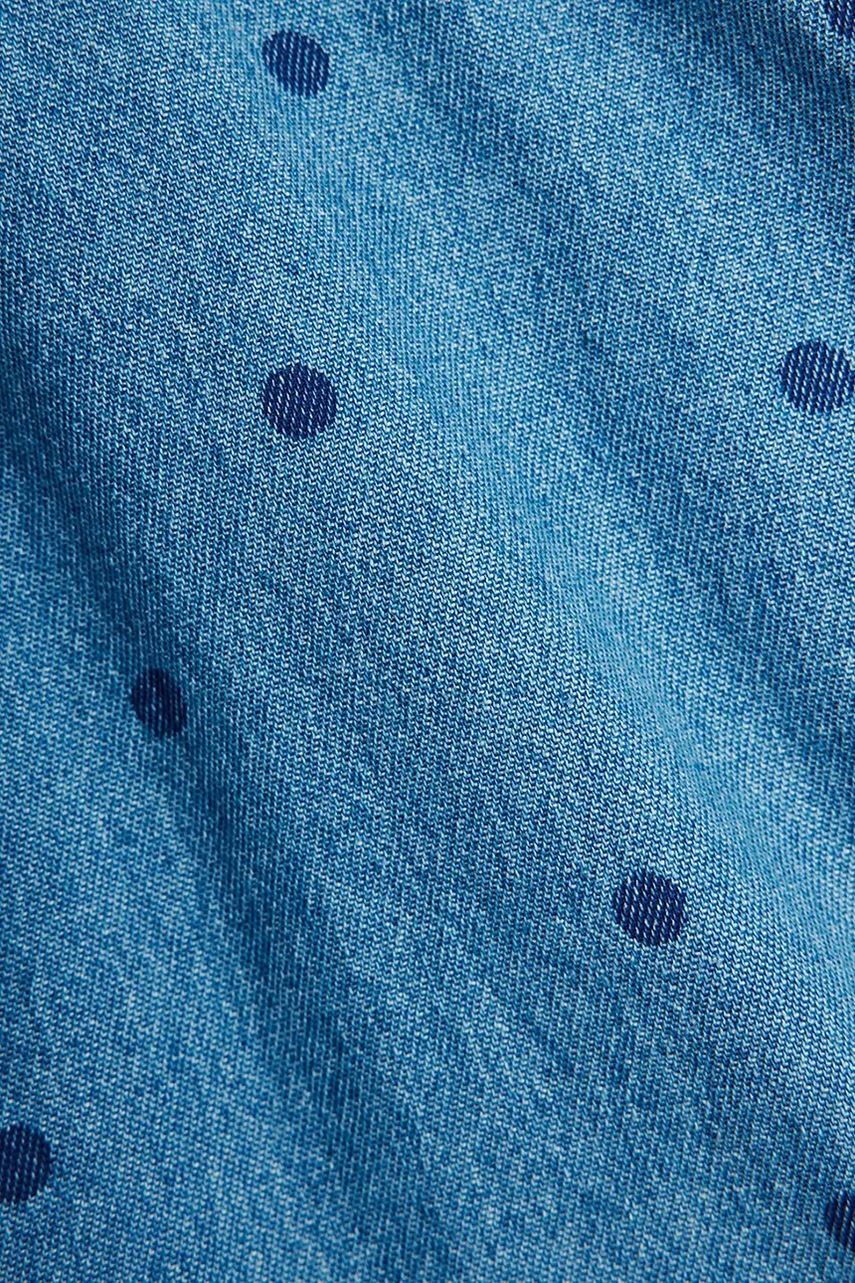 Detské rifľové krátke nohavice Mini Rodini denim dots