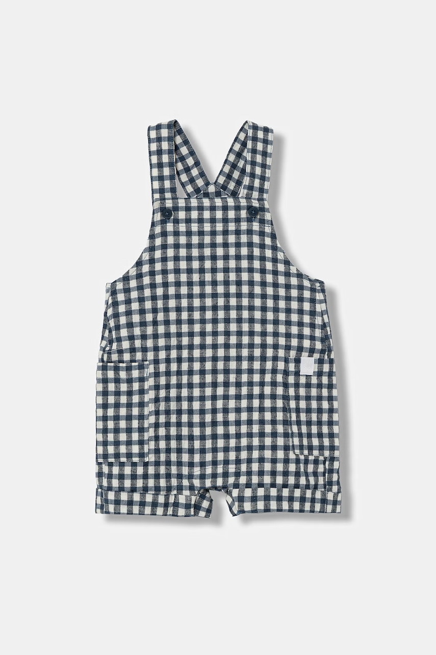 United Colors of Benetton United Colors of Benetton φορμάκι βρεφικό με κοντά μανίκια με λινό