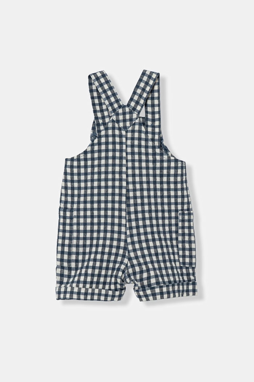 United Colors of Benetton φορμάκι βρεφικό με κοντά μανίκια με λινό φωτογραφία