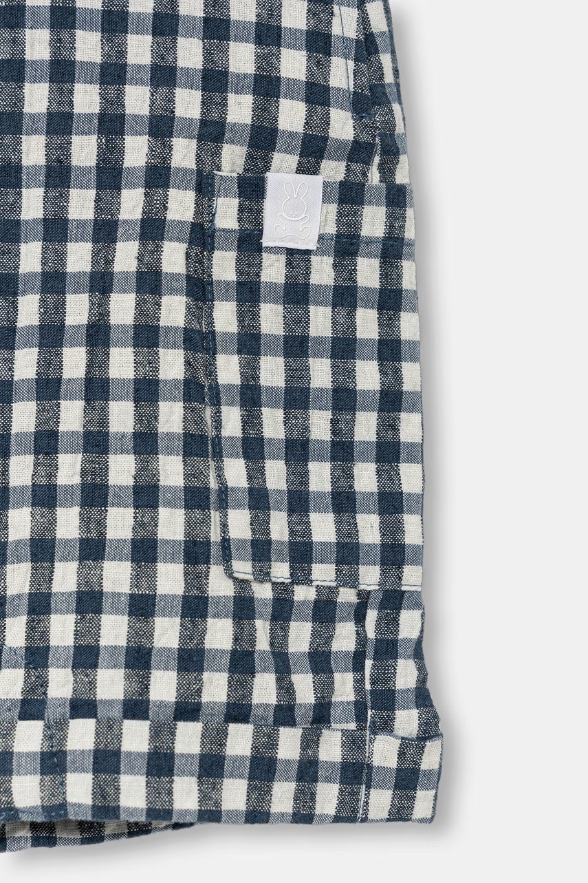 United Colors of Benetton φορμάκι βρεφικό με κοντά μανίκια με λινό φωτογραφία