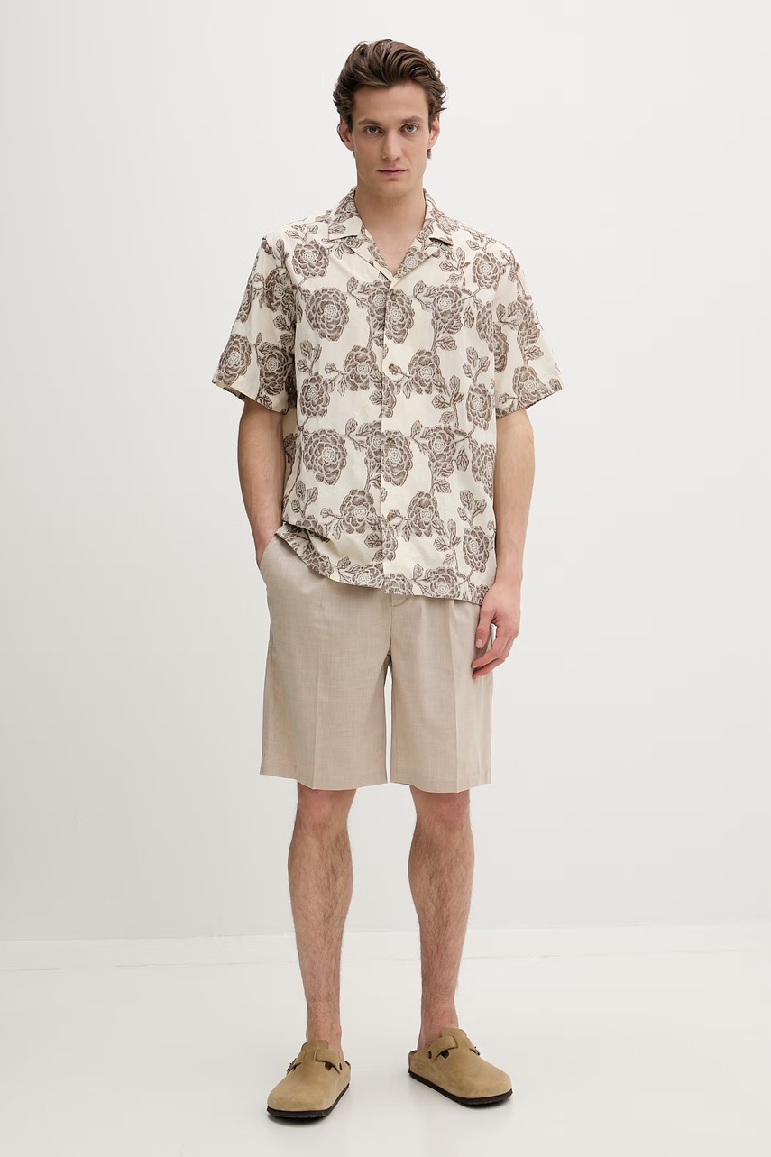 Les Deux šortky pánské s příměsí lnu Reece