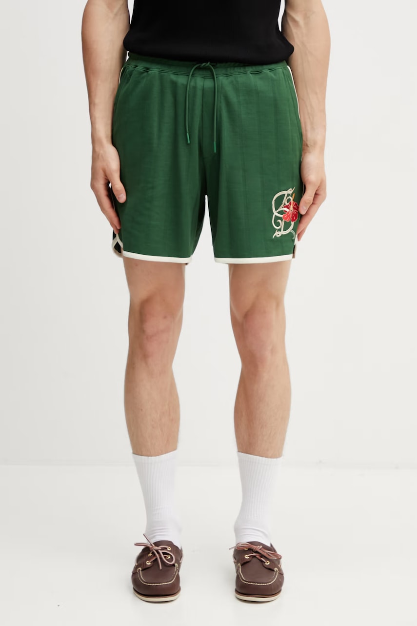 Drôle de Monsieur pantaloni scurți pentru bărbați, cu bumbac Hibiscus