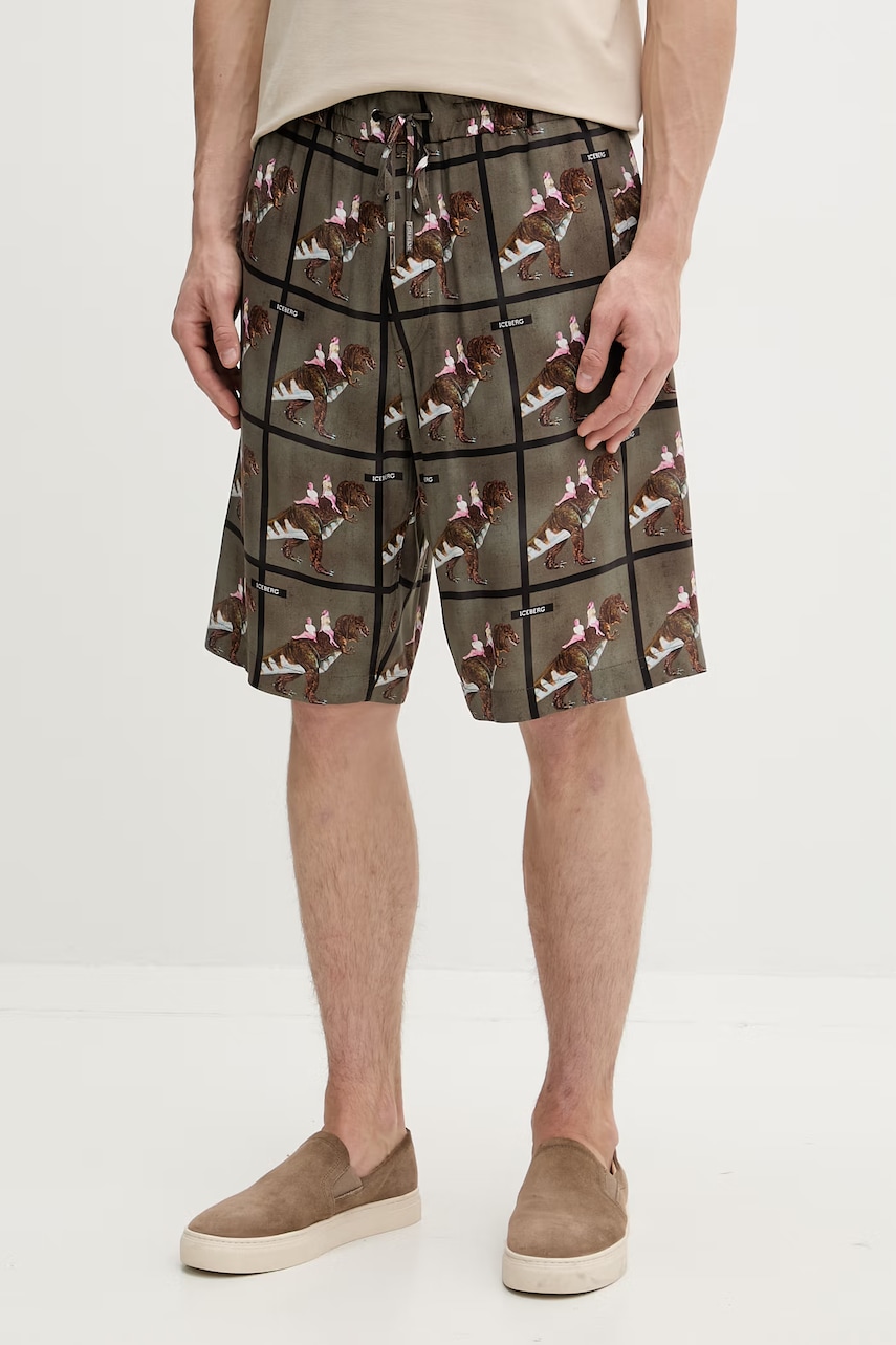 Iceberg pantaloni scurți pentru bărbați, din vâscoză