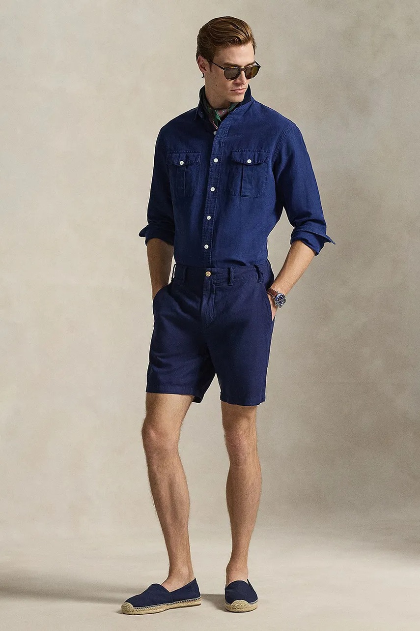 Šortky s prímesou ľanu Polo Ralph Lauren