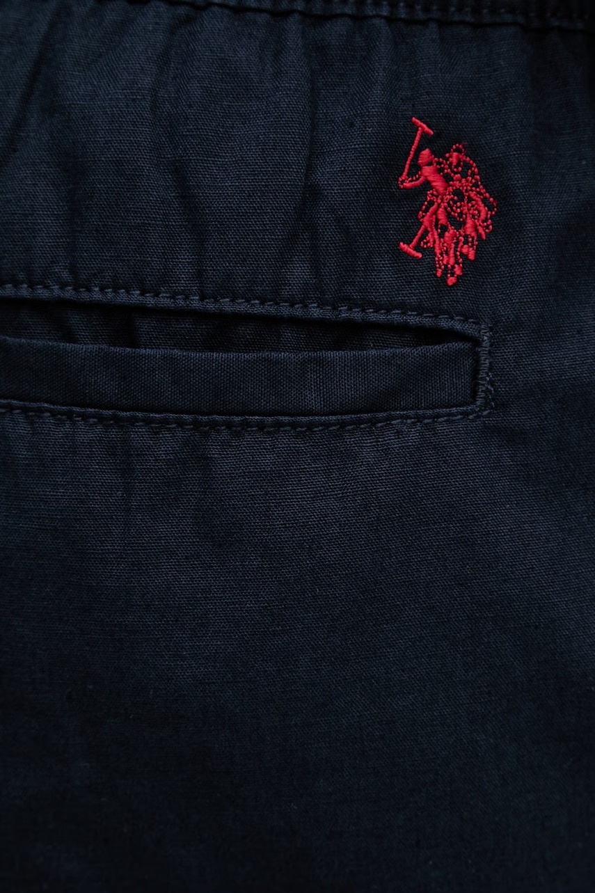 Šortky s prímesou ľanu U.S. Polo Assn. LINEN DECK