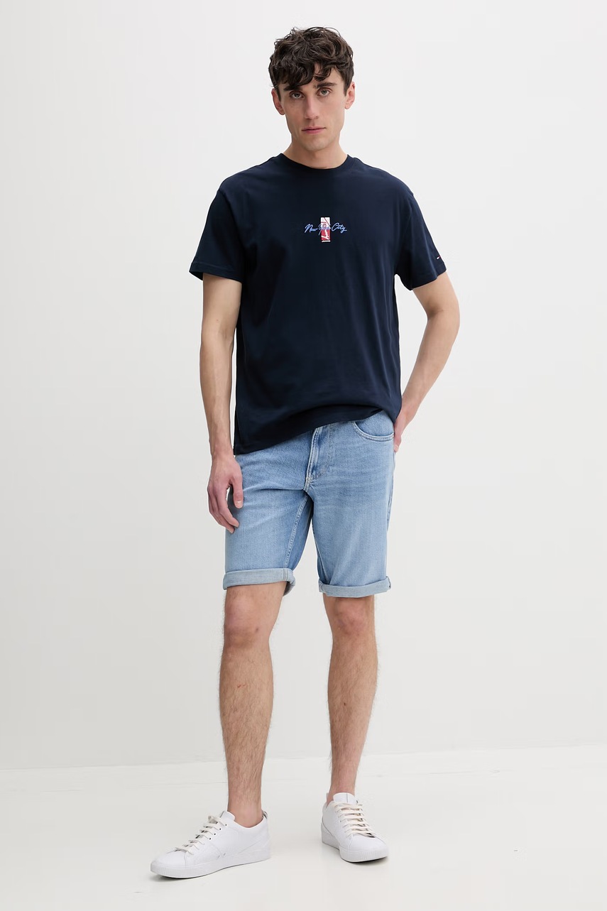 Tommy Jeans šortky pánske rifľové