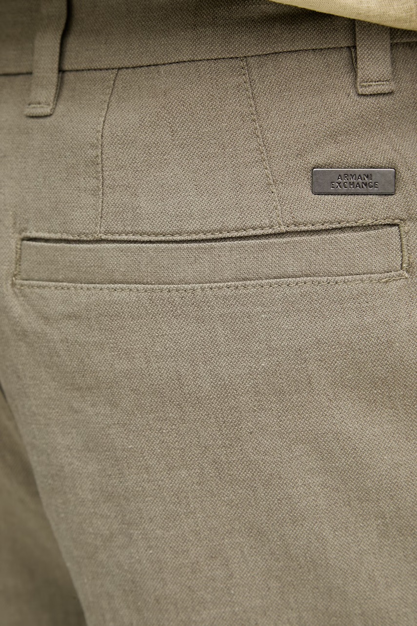 Armani Exchange šortky pánske s ľanom
