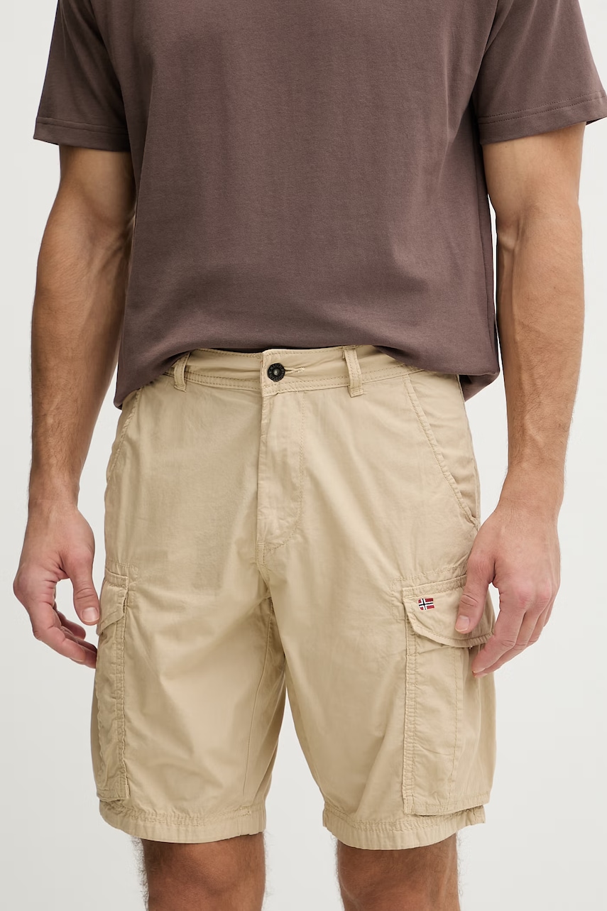 Napapijri pantaloni scuți cargo pentru bărbați, din bumbac Noto 2.0