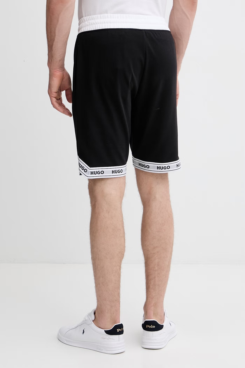 HUGO teplákové šortky pánske bavlnené s elastanom TADE SHORTS