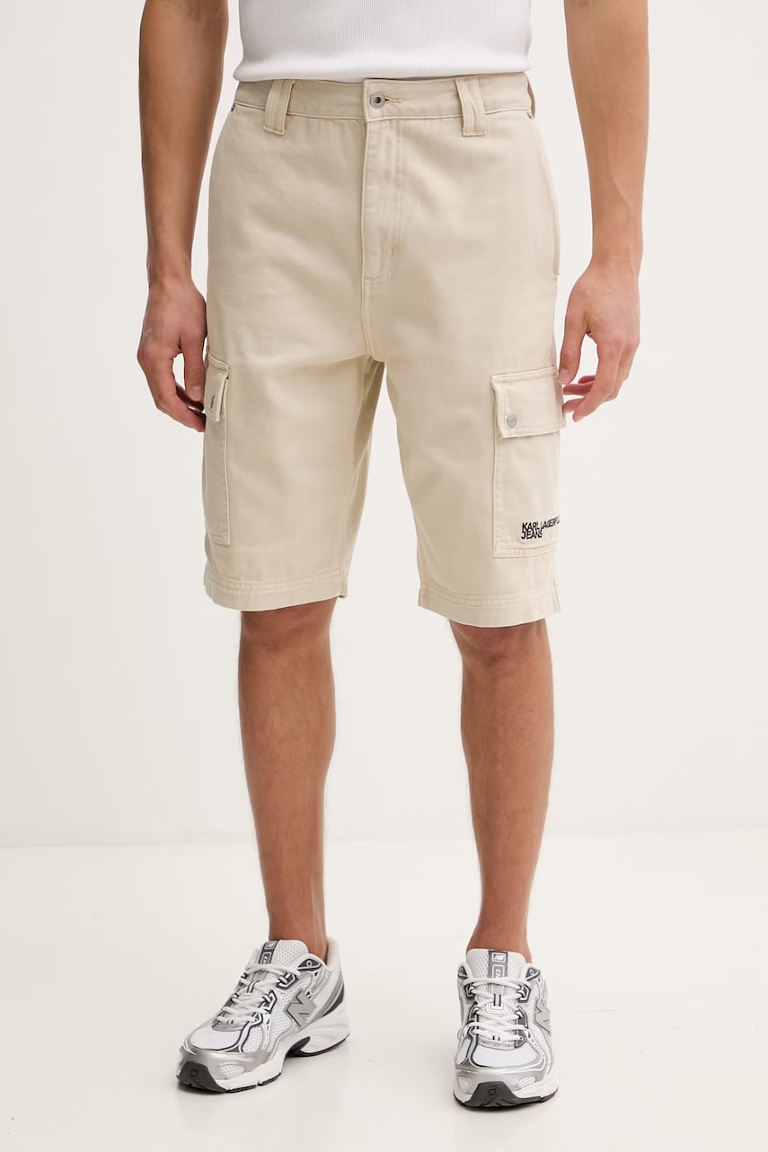 Karl Lagerfeld Jeans pantaloni scurți cargo pentru bărbați, din denim
