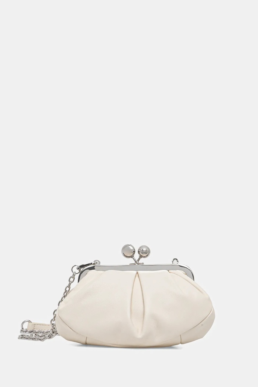 Weekend Max Mara poșetă de piele PRATI culoarea bej, 2615511164600