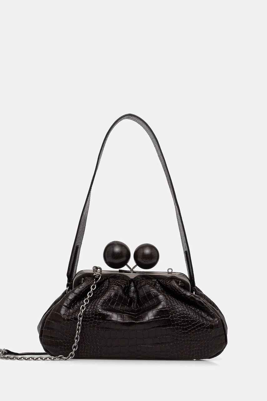 Weekend Max Mara poșetă de piele ALISSO culoarea maro, 2615511194600