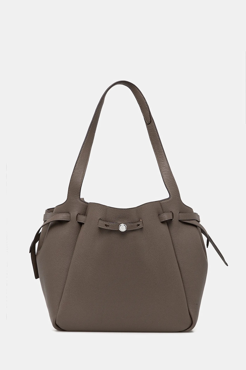 Δερμάτινη τσάντα Tory Burch Romy Pebbled Tote Rommy