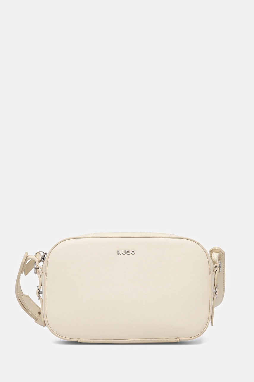 HUGO geantă Syndra_Crossbody culoarea bej, 50557936
