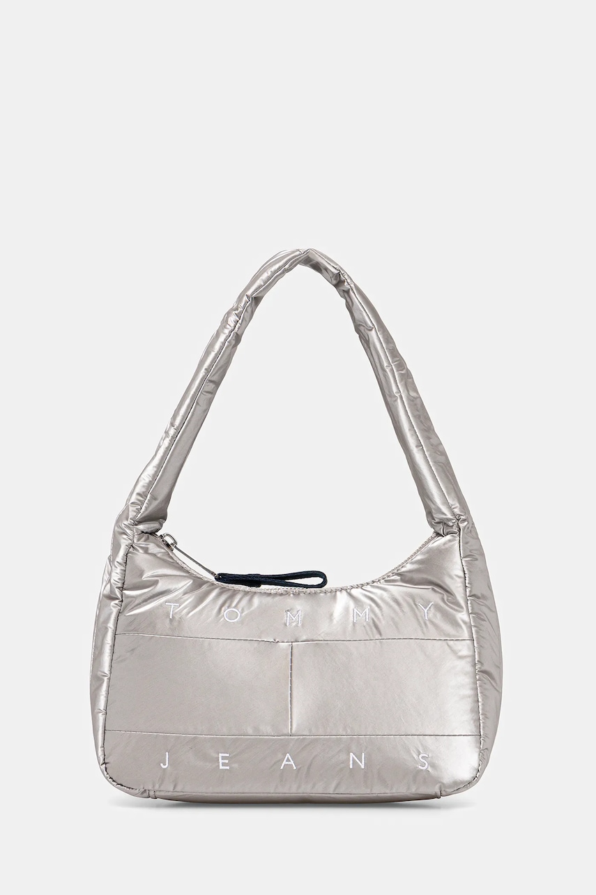 Tommy Jeans poșetă culoarea argintiu, AW0AW18066
