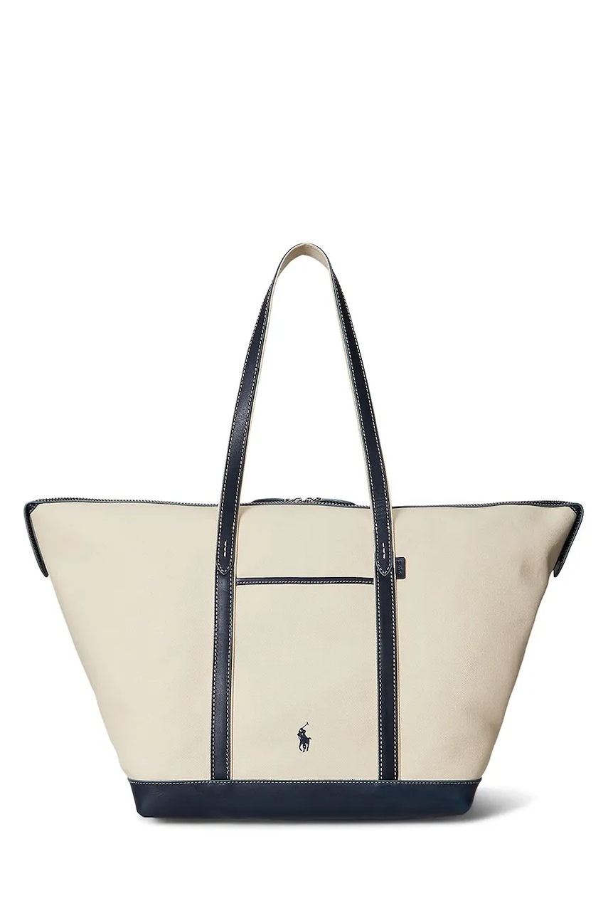 Levně Bavlněná kabelka Polo Ralph Lauren béžová barva, 428973072