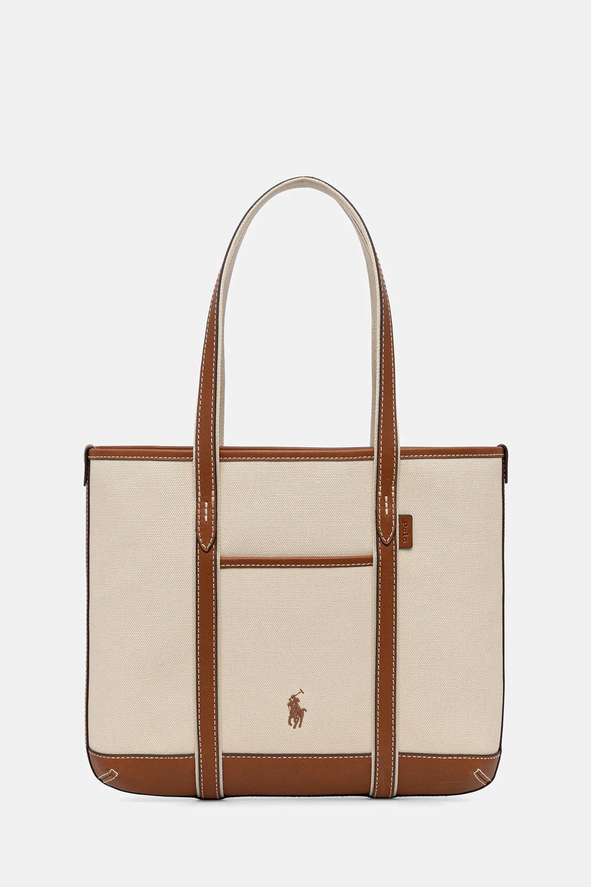 Levně Kabelka Polo Ralph Lauren béžová barva, 428P03085