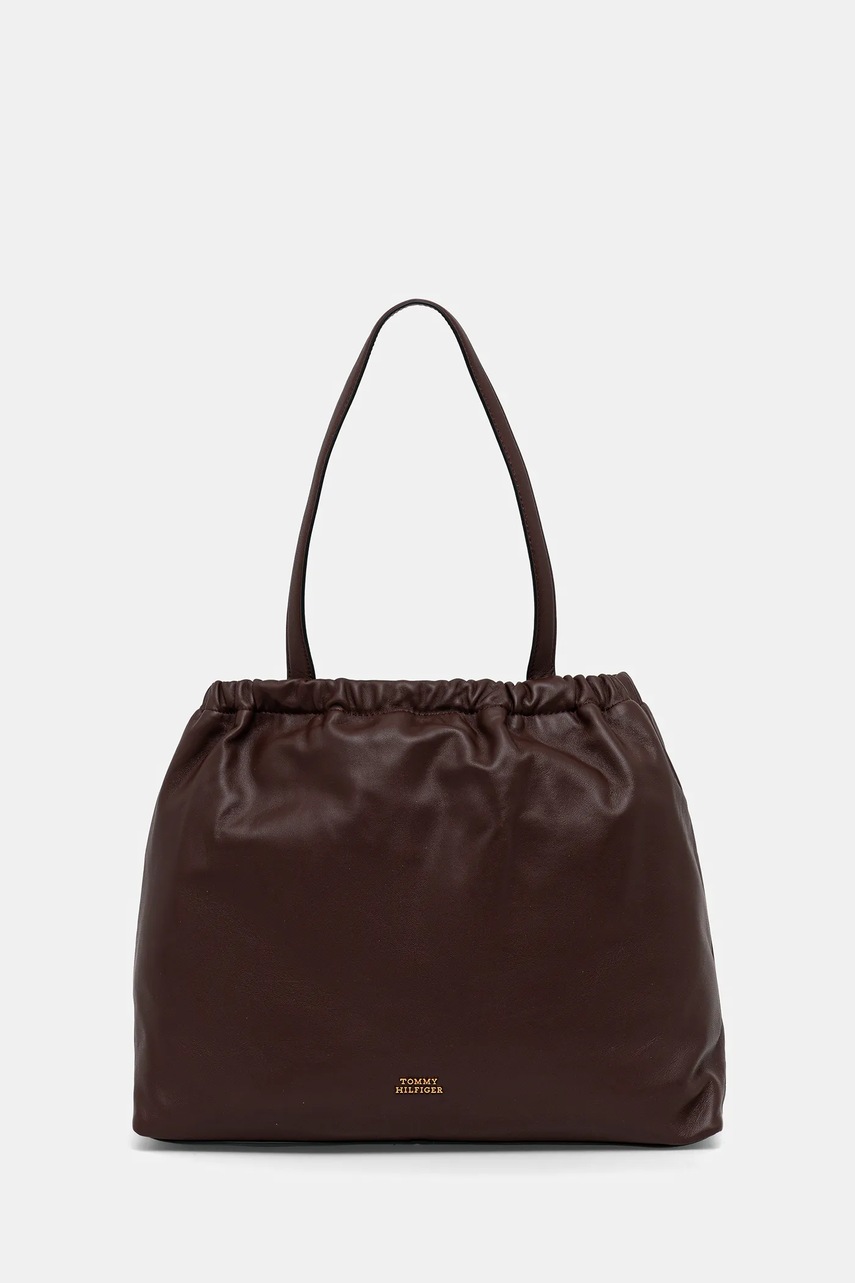 Levně Kabelka Tommy Hilfiger hnědá barva, AW0AW18308